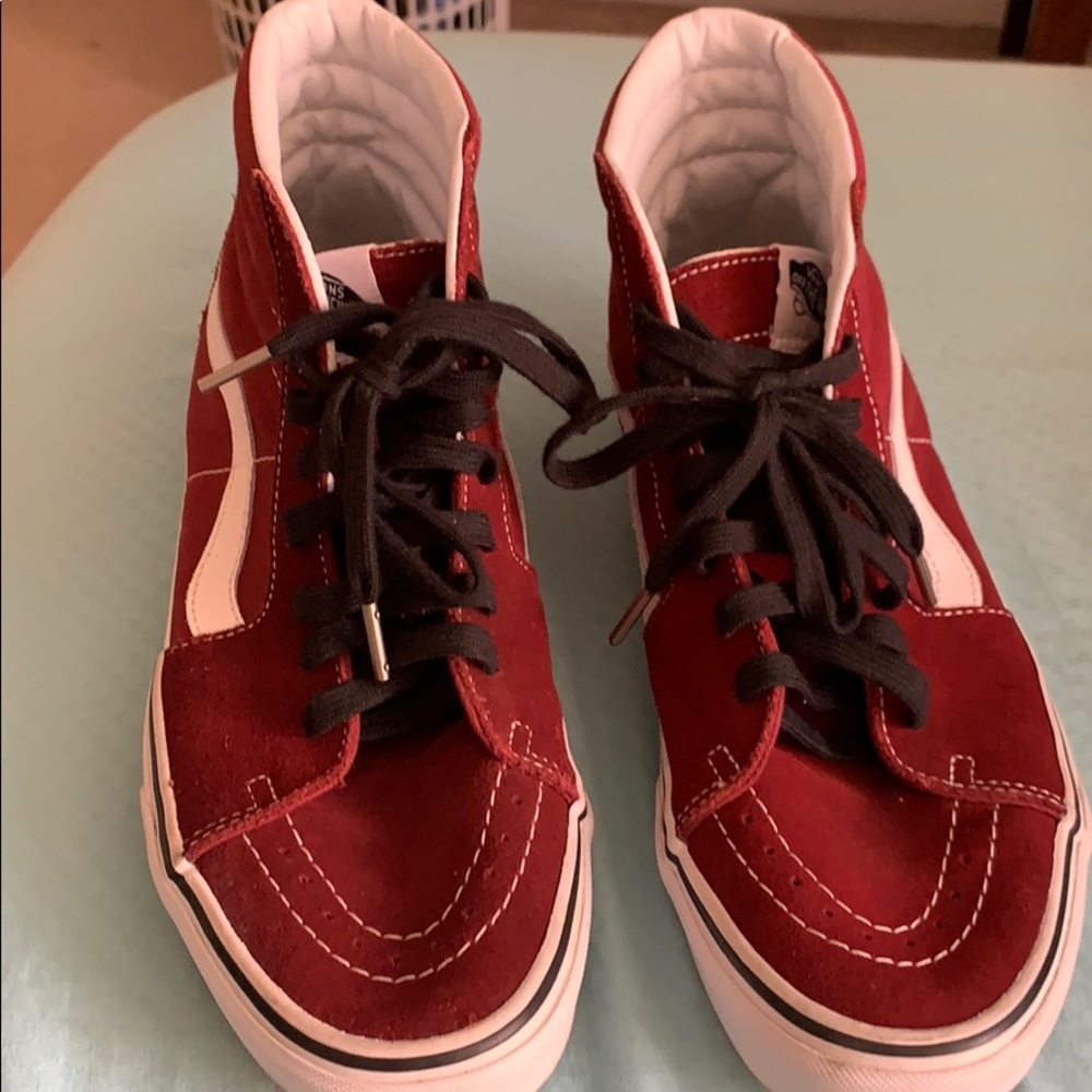 Burgundy vans in great condition